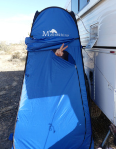 Privacy and shower pop-up tent