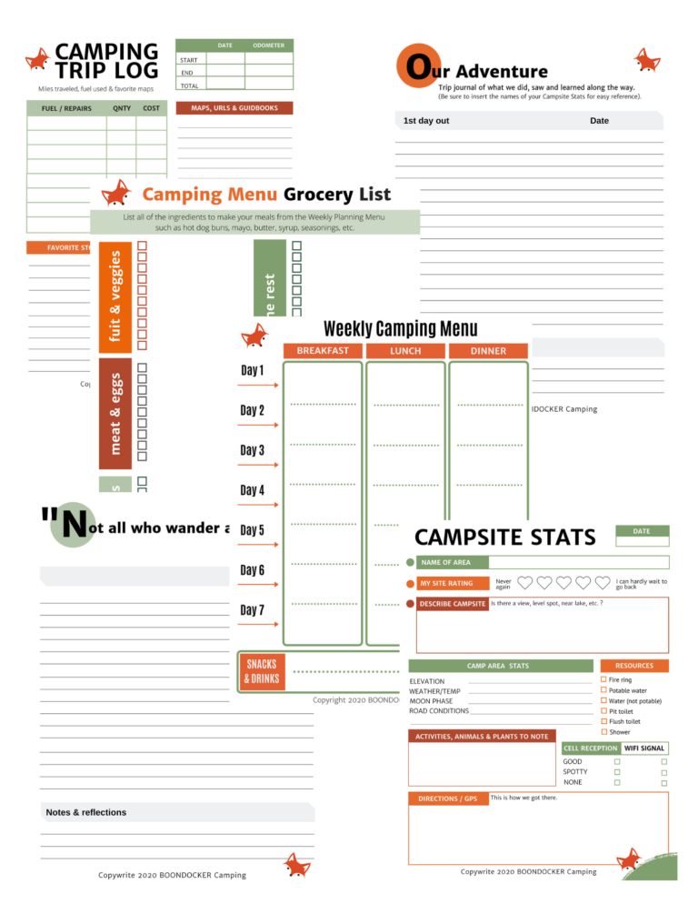 How to Make Camping Trip Notebooks - Boondocker Camping