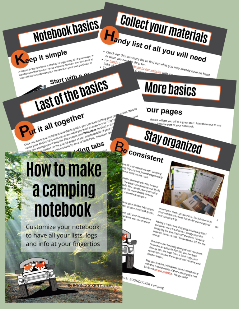 How to make camping notebook bundle