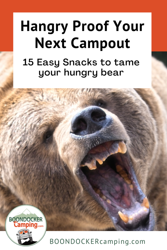 Pinterest Pin of a hangry bear