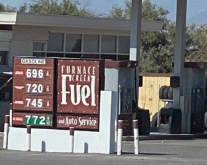 Cost of fuel at Furnace Creek